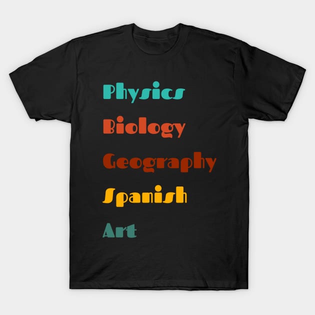 subject labels T-Shirt by Myartstor 